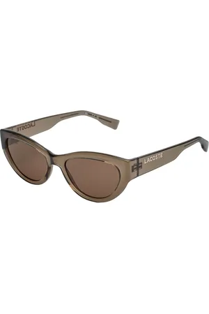 Lacoste Femme, Accessoires, Brun, Taille: ONE Size Lunettes de Soleil Cat Eye Modernes en Acétate