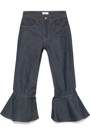 BITE Femme, Jeans, Bleu, Taille: W26 L32 Jean Bleu Foncé Évasé