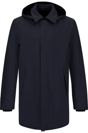 HERNO Homme, Manteaux, Bleu, Taille: 3XL Veste bleu marine à fermeture éclair avec poignets ajustés