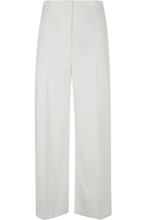 Joseph Femme, Pantalons, Blanc, Taille: 40 FR Pantalon Temple en gabardine stretch