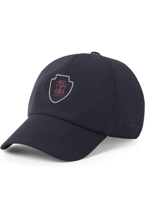 Brunello Cucinelli Homme, Accessoires, Bleu, Taille: M Chapeau Bleu Marine à Sangle Réglable