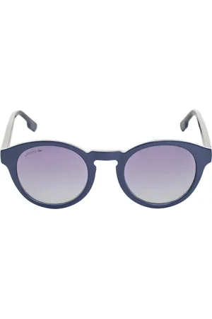 Lacoste Femme, Accessoires, Bleu, Taille: ONE Size Lunettes de soleil rondes en acétate pour femmes