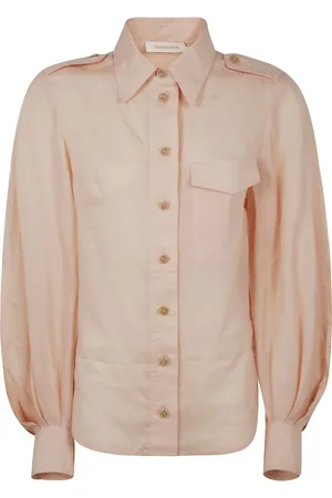 ZIMMERMANN Femme, Blouses et Chemises, Rose, Taille: 38 FR Chemise Utilitaire avec Éclairage
