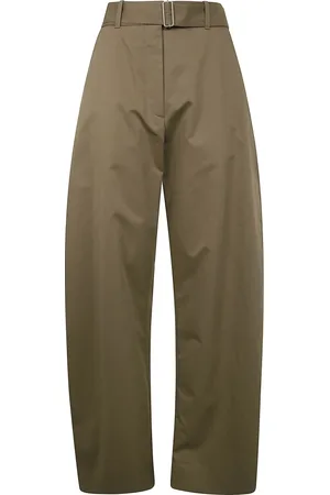 STUDIO NICHOLSON Femme, Pantalons, Vert, Taille: 40 FR Pantalon à jambe large et ceinture