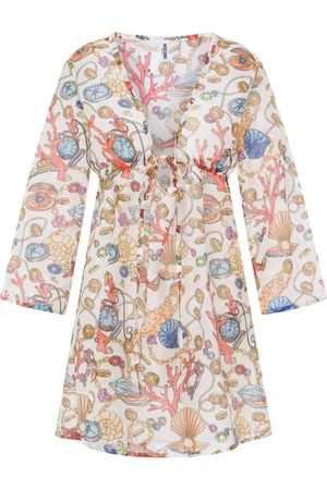 Moschino Femme, Robes, Multicolore, Taille: 40 FR Robe Imprimé Graphique Semi-Transparente