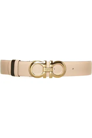 Salvatore Ferragamo Femme, Accessoires, Rose, Taille: 95 CM Ceinture Rose Réversible en Cuir Gancini