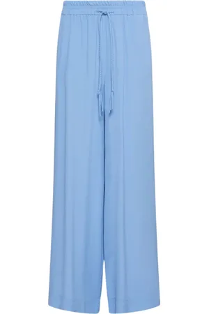 MARELLA Femme, Pantalons, Bleu, Taille: 36 FR Pantalon Bleu Violet Style Vivaio