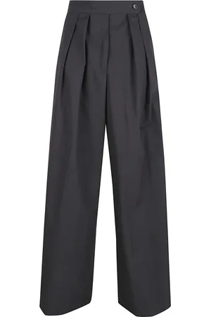 DRIES VAN NOTEN Femme, Pantalons, Gris, Taille: 36 FR Pantalon en Coton Vert Style Chic