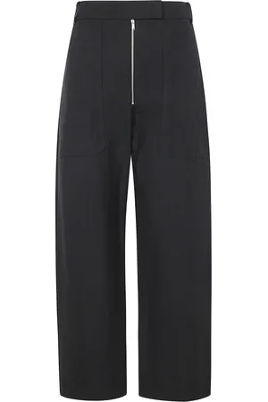 STUDIO NICHOLSON Femme, Pantalons, Bleu, Taille: 38 FR Pantalon Large à Fermeture Éclair