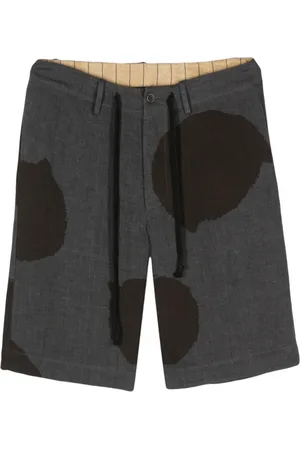UMA WANG Homme, Shorts, Gris, Taille: S Bermuda Mélange Lin-Coton