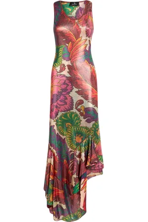 Etro Femme, Robes, Multicolore, Taille: 42 FR Robe Maxi Sans Manches Imprimé Floral