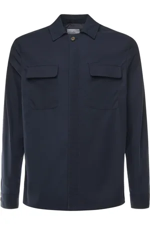 ELEVENTY Homme, Vestes, Bleu, Taille: L Veste Bleu Marine en Coton Style Classique