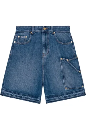Ganni Femme, Shorts, Bleu, Taille: W28 Shorts en Jean Bleu