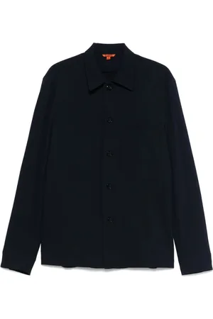 BARENA Homme, Chemises, Bleu, Taille: XL Veste Chemise Bleu Marine Matelassée