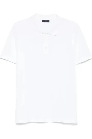 FAY Homme, Tops, Blanc, Taille: S Polo Blanc avec Broderie Logo