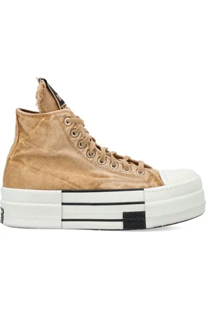 Rick Owens Homme, Chaussures, Brun, Taille: 40 EU Baskets à semelle épaisse dans des couleurs d
