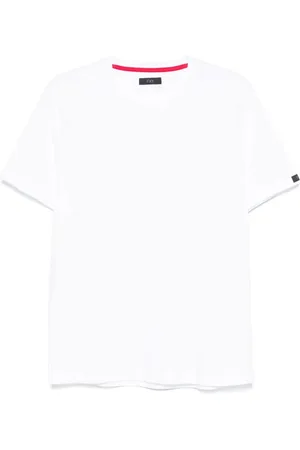 FAY Homme, Tops, Blanc, Taille: L T-shirts et Polos Col Rond Blancs