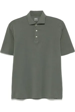 FEDELI Homme, Tops, Vert, Taille: S Polo Vert à Manches Courtes