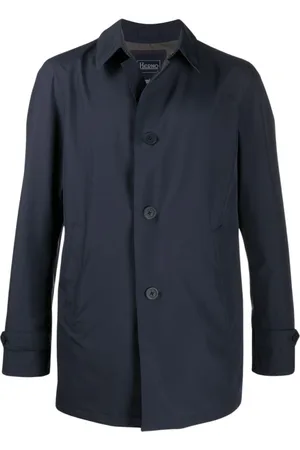 HERNO Homme, Manteaux, Bleu, Taille: XL Manteau bleu à boutons