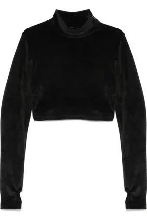 GCDS Femme, Pulls, Noir, Taille: 42 FR T-shirt Élégant avec Logo
