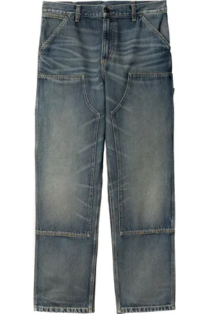Carhartt Homme, Jeans, Bleu, Taille: W34 Jean Cargo Bleu à Double Genou