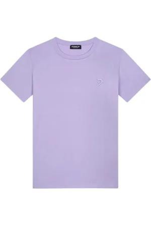 Dondup Femme, Tops, Violet, Taille: 38 FR T-shirt Décontracté en Coton
