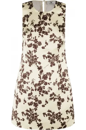 Elisabetta Franchi Femme, Robes, Multicolore, Taille: 38 FR Robe sans manches duchesse à imprimé floral