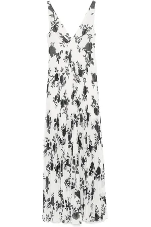 Self-Portrait Femme, Robes, Multicolore, Taille: 40 FR Robe Maxi en Mousseline Imprimée