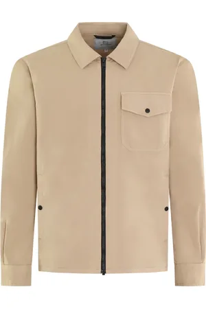 Woolrich Homme, Vestes, , Taille: S Overshirt en Gabardine Blanc