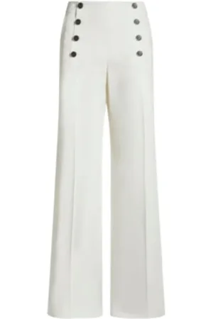 Etro Femme, Pantalons, Blanc, Taille: 36 FR Pantalon Bianco Straight Leg