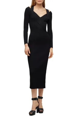 HUGO BOSS Femme, Robes, Noir, Taille: 42 FR Robe Famelina