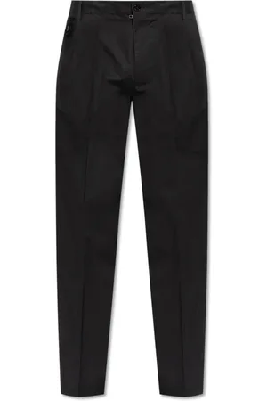 Dolce & Gabbana Homme, Pantalons, Noir, Taille: M Pantalon en coton avec pli