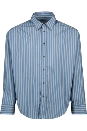 Ami Homme, Chemises, Bleu, Taille: M Chemise à rayures bleues et blanches