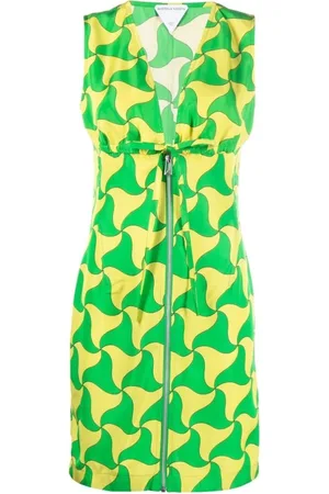 Bottega Veneta Femme, Robes, Multicolore, Taille: 32 FR Robe Perruche/Kiwi