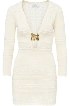 Elisabetta Franchi Femme, Robes, , Taille: 40 FR Robe Tricot Beurre