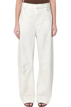 Entire Studios Femme, Pantalons, Blanc, Taille: 40 FR Regular Drop Jeans