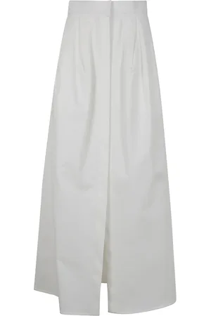 Max Mara Femme, Jupes, Blanc, Taille: 36 FR Jupe Longue Alcade Élégante