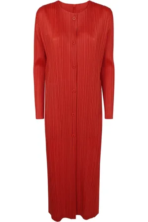 Issey Miyake Femme, Robes, Rouge, Taille: 42 FR Pull col roulé Février