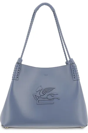 Etro Femme, Sacs, Bleu, Taille: ONE Size Sac de magasinage Libra avec logo Pegaso