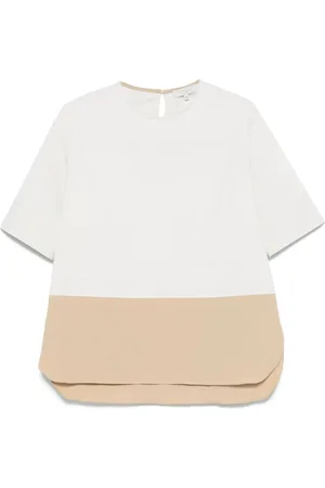 ANTONELLI Femme, Tops, , Taille: 42 FR T-shirt Amande avec Bloc de Couleur