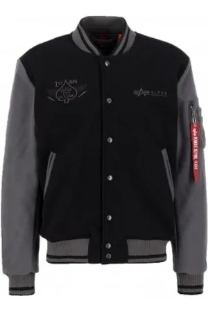 Alpha Industries Homme, Vestes, Noir, Taille: M Bomber Varsity Air