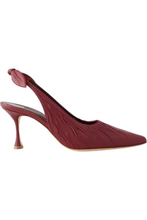Manolo Blahnik Femme, Chaussures, Rouge, Taille: 38 EU Élégants Talons Bordeaux avec