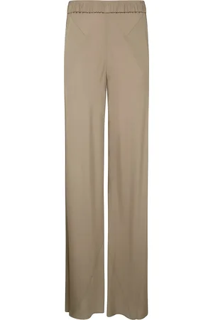 Giorgio Armani Femme, Pantalons, Brun, Taille: 42 FR Ensemble Pantalon Triple Georgette Soie