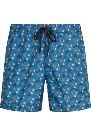 DRUMOHR Homme, Maillots de bain, Bleu, Taille: 2XL Short de bain imprimé avec poches latérales et poche arrière