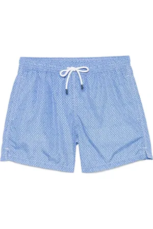 FEDELI Homme, Maillots de bain, Bleu, Taille: S Shorts de bain bleu océan avec cordon de serrage