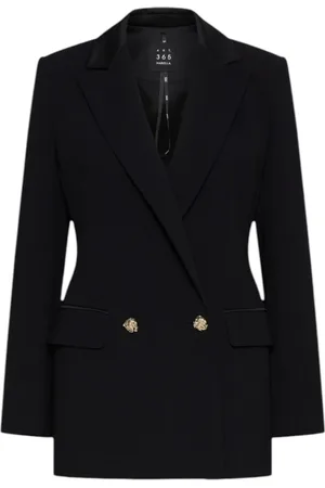 MARELLA Femme, Vestes, Noir, Taille: 38 FR Blazer Long Noir Veste Camogli