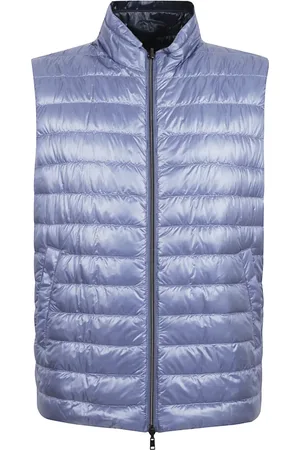 HERNO Homme, Vestes, Bleu, Taille: L Gilet Bleu en Coton Choix Élégant
