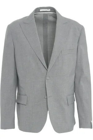 Paolo Pecora Homme, Vestes, Gris, Taille: L Blazer Gris Avec Revers Pointus Fermeture Boutonnée