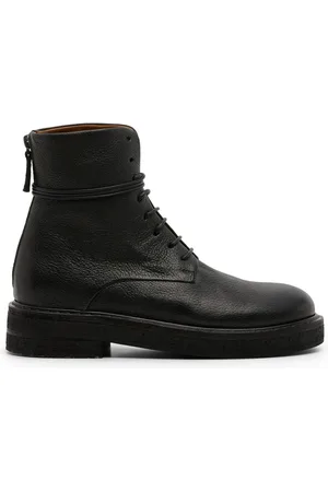 MARSÈLL Femme, Chaussures, Noir, Taille: 39 1/2 EU Bottine en cuir noir avec zip
