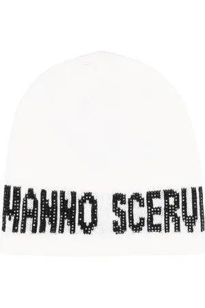 ERMANNO SCERVINO Femme, Accessoires, Blanc, Taille: ONE Size Chapeau Blanc en Laine Accessoires Femme